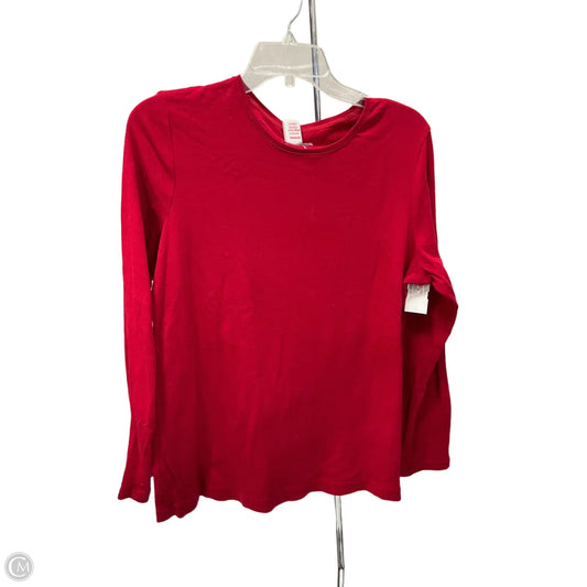Top Long Sleeve Basic By Croft And Barrow In Red, Size: L