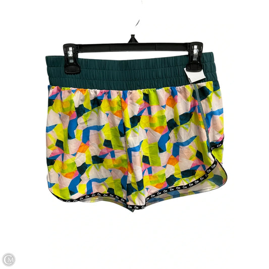 Athletic Shorts By Zyia In Green & Yellow, Size: L