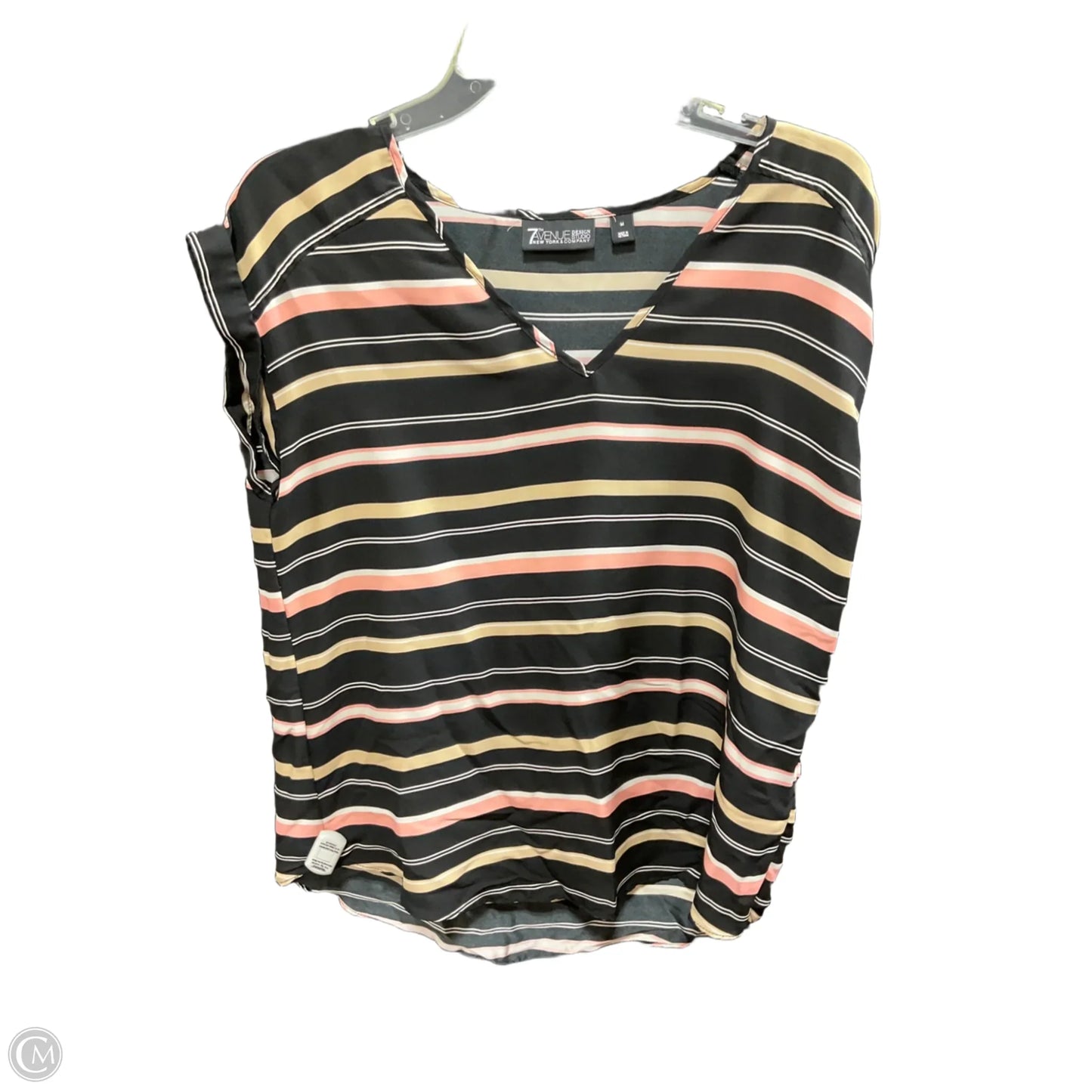 Top Sleeveless By New York And Co In Black & Pink, Size: M