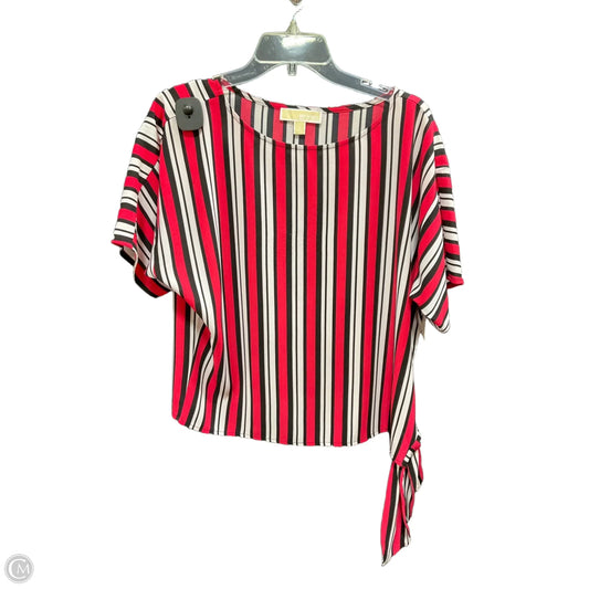 Top Short Sleeve By Michael By Michael Kors In Black & Pink, Size: S