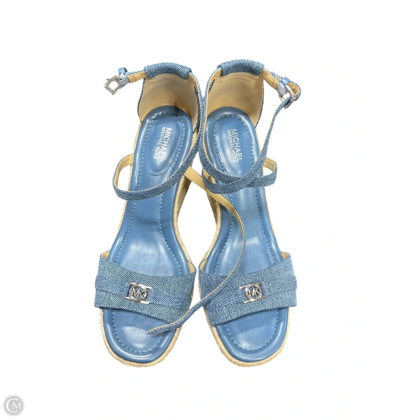 Shoes Heels Wedge By Michael By Michael Kors In Blue Denim, Size: 8