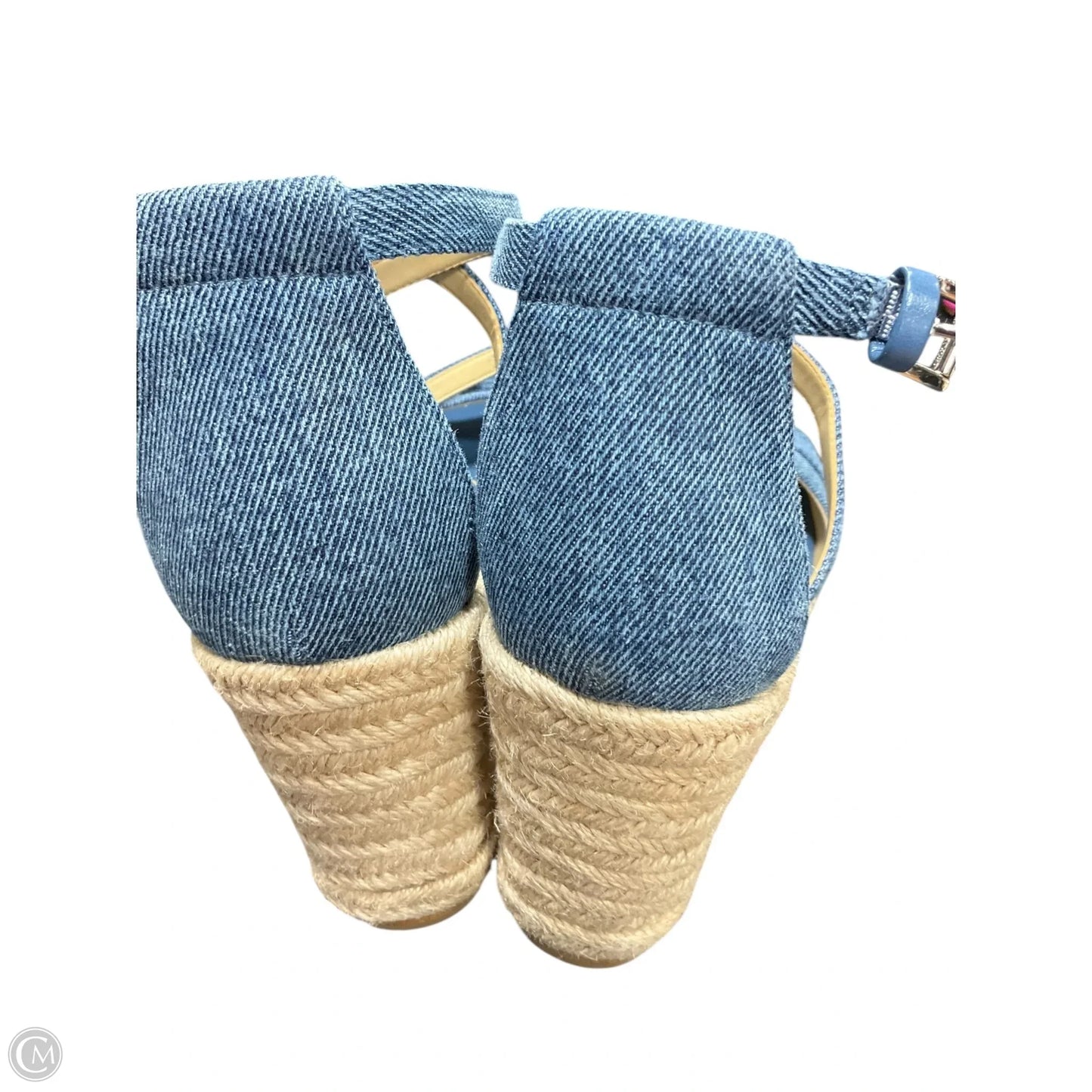 Shoes Heels Wedge By Michael By Michael Kors In Blue Denim, Size: 8