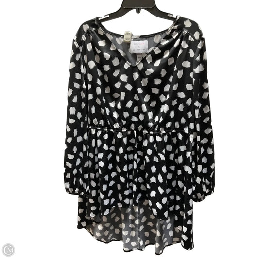 Top Long Sleeve By Lane Bryant In Black & White, Size: Xxl