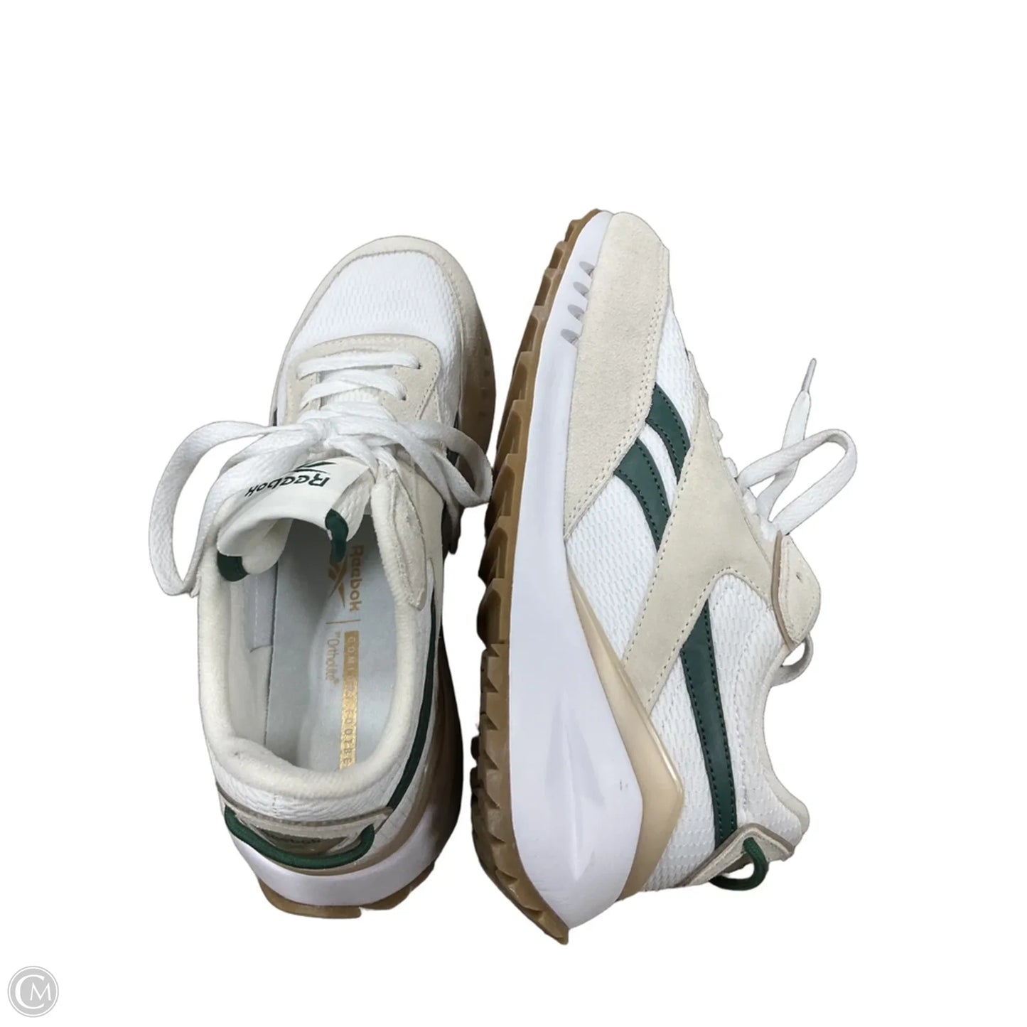 Shoes Athletic By Reebok In Green & White, Size: 7