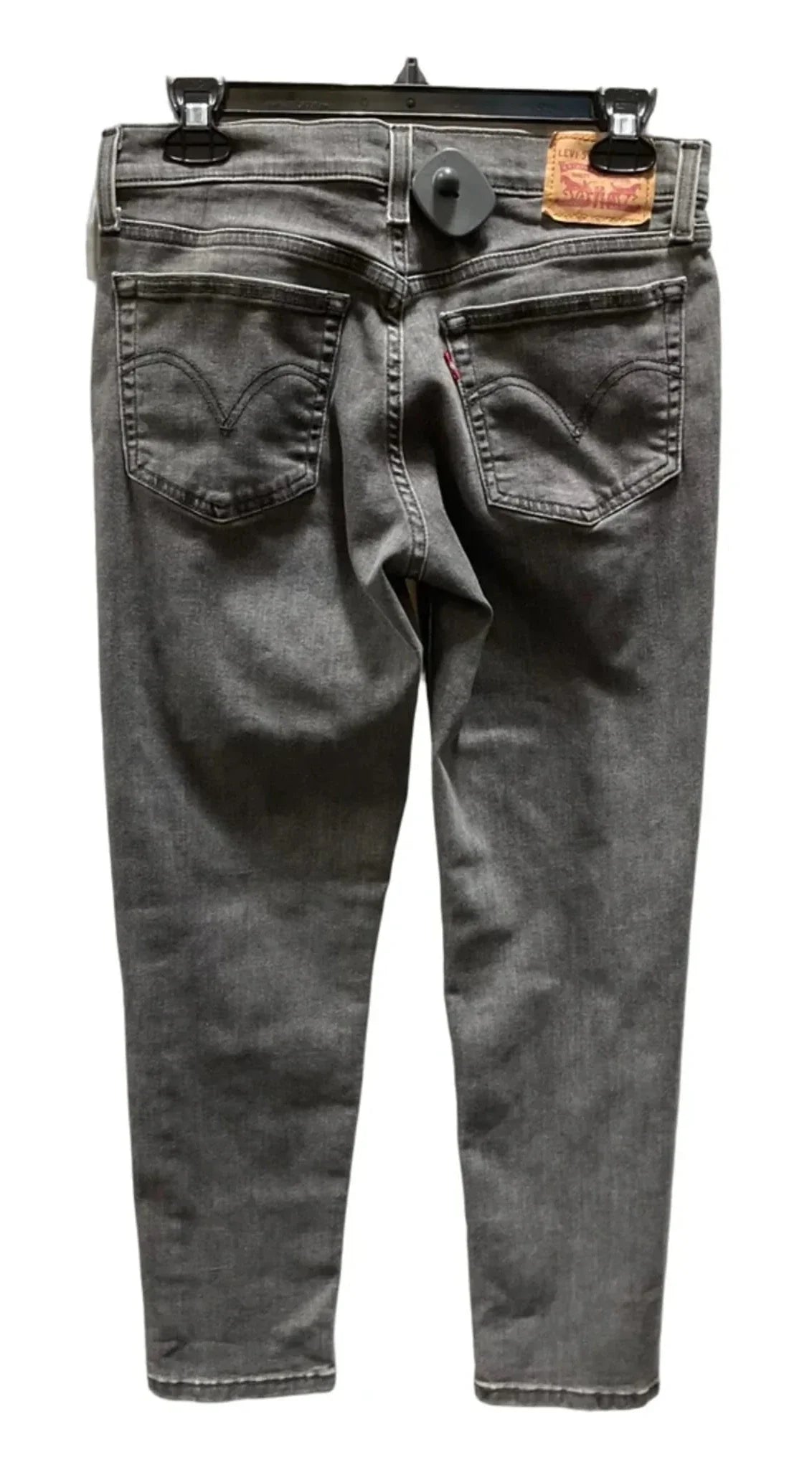 Jeans Straight By Levis In Black Denim, Size: 4