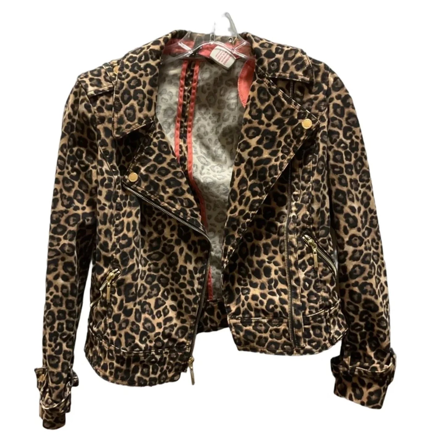 Jacket Denim By White House Black Market In Animal Print, Size: Xxs