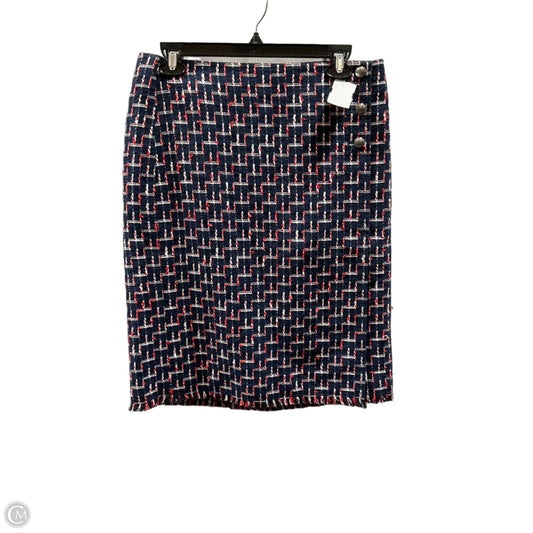 Skirt Midi By Talbots In Blue & Red & White, Size: 8