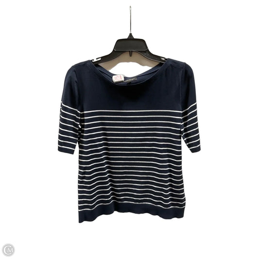 Top Short Sleeve By Banana Republic In Navy, Size: L