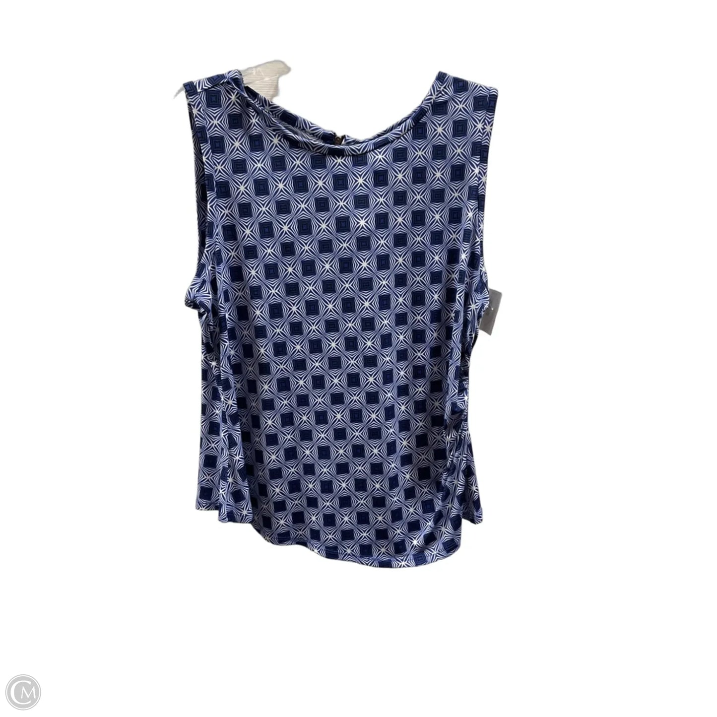 Top Sleeveless By Laundry In Blue, Size: Xl