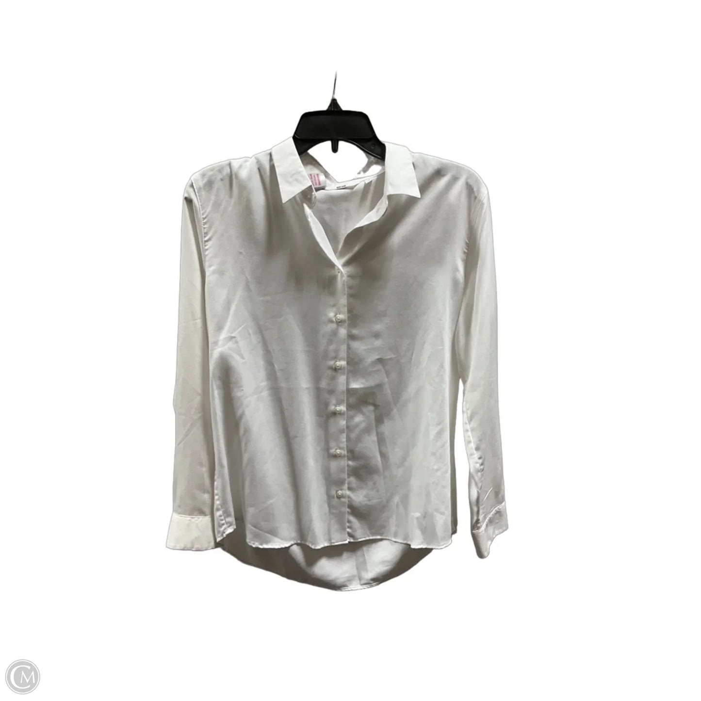 Blouse Long Sleeve By Uniqlo In White, Size: M