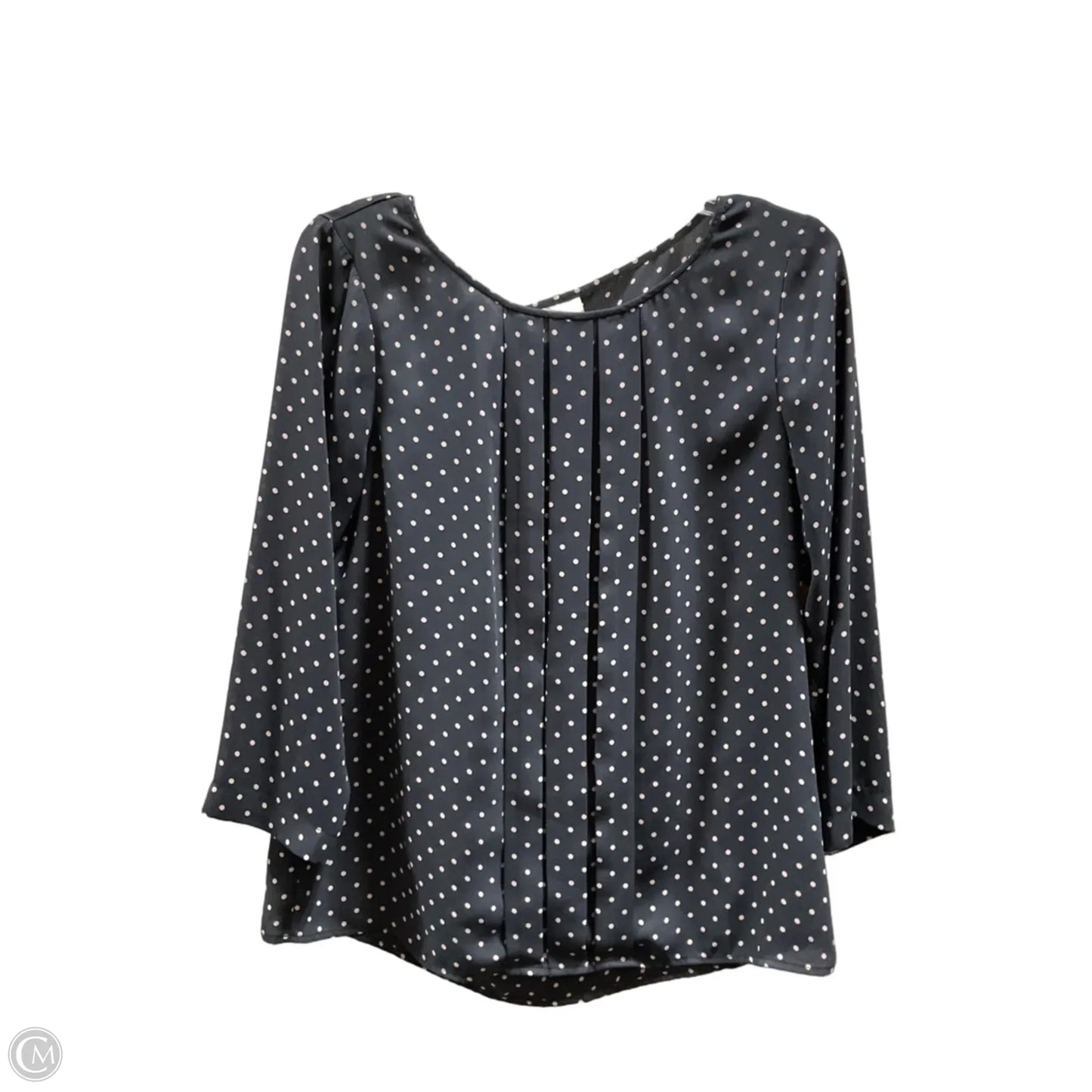 Top 3/4 Sleeve By Loft In Polkadot Pattern, Size: M