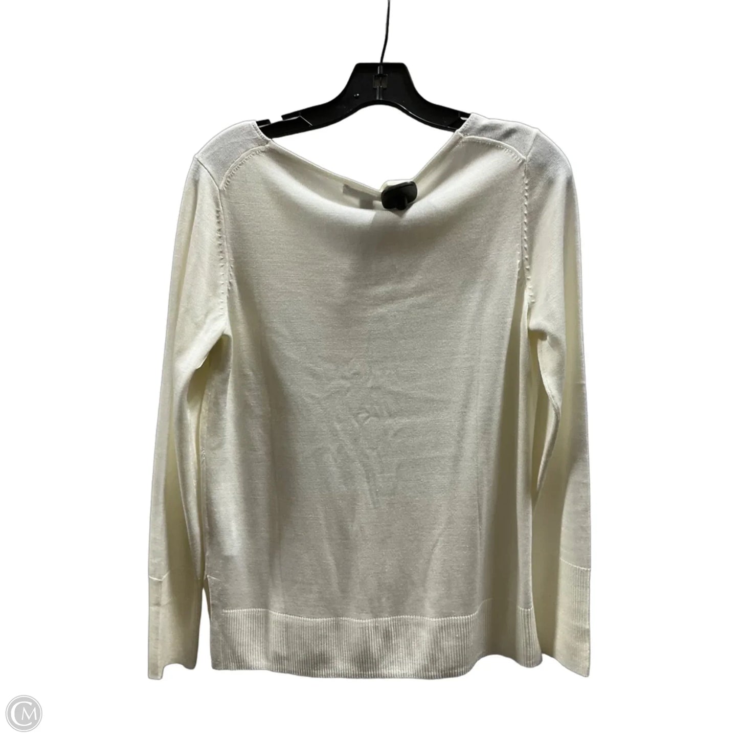 Top Long Sleeve By Banana Republic In Cream, Size: S