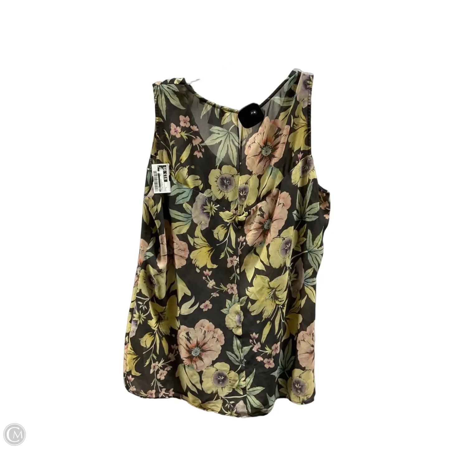 Top Sleeveless By Cabi In Floral Print, Size: L