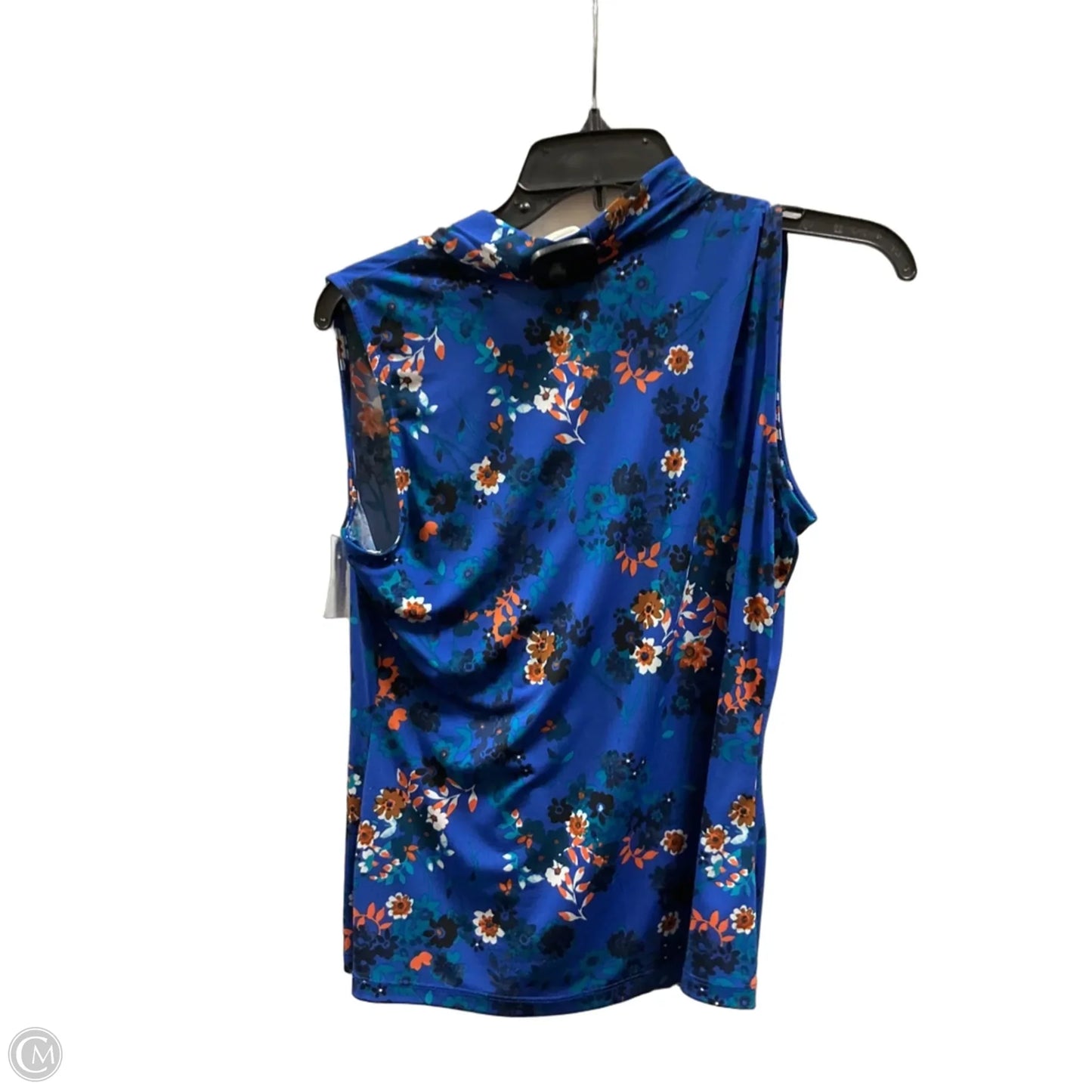 Top Sleeveless By Calvin Klein In Floral Print, Size: S