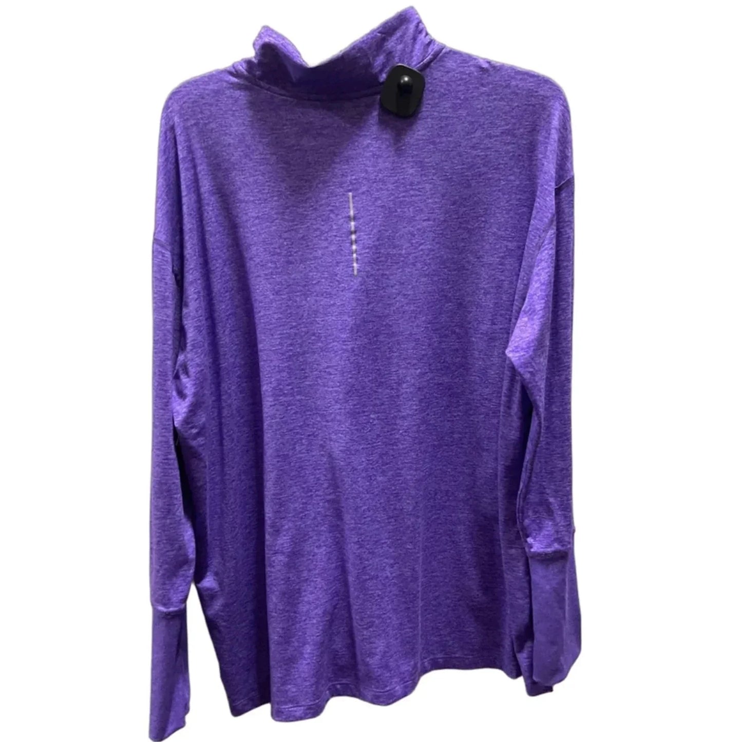 Athletic Top Long Sleeve Collar By Nike In Purple, Size: 2x