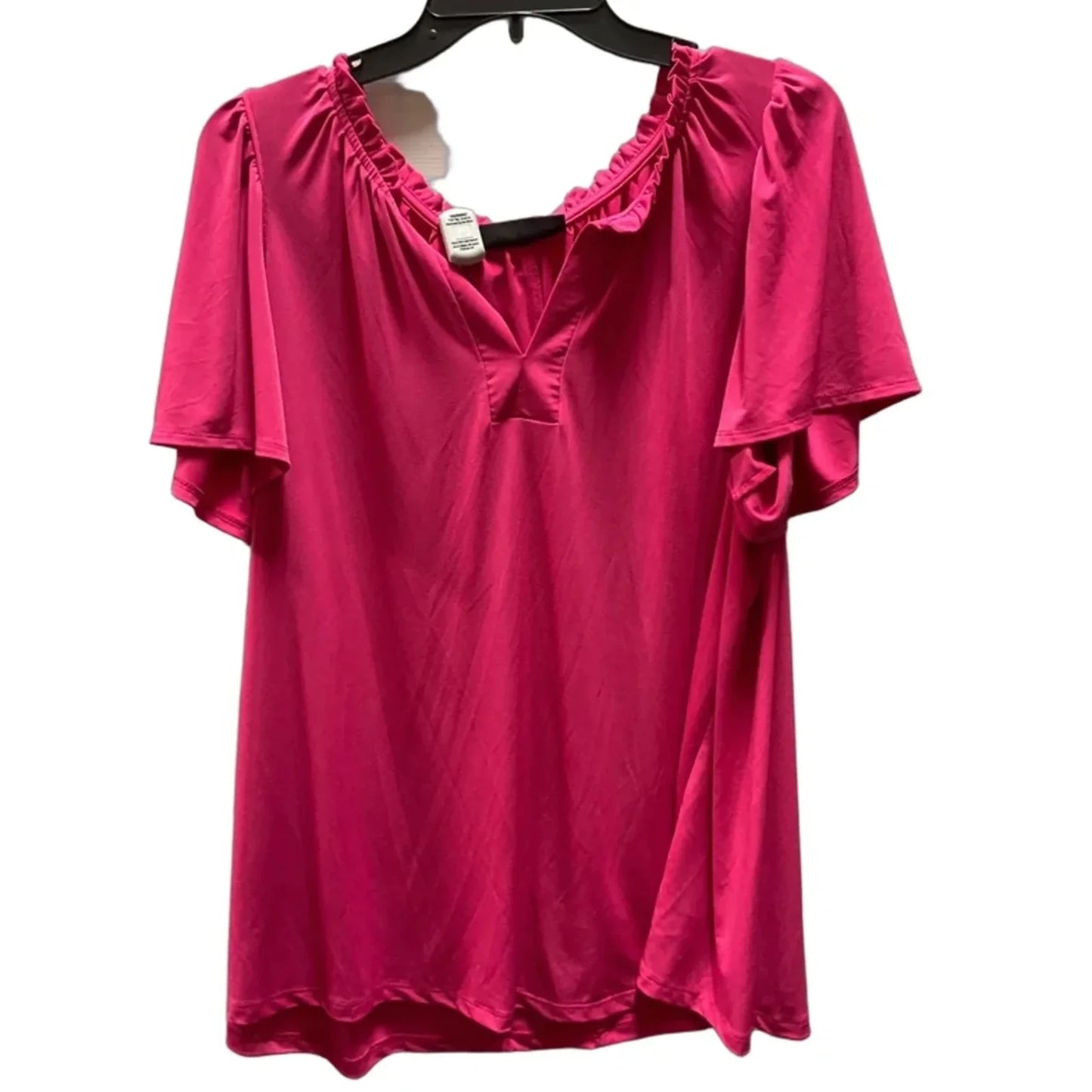 Top Short Sleeve By Lane Bryant In Pink, Size: Xl