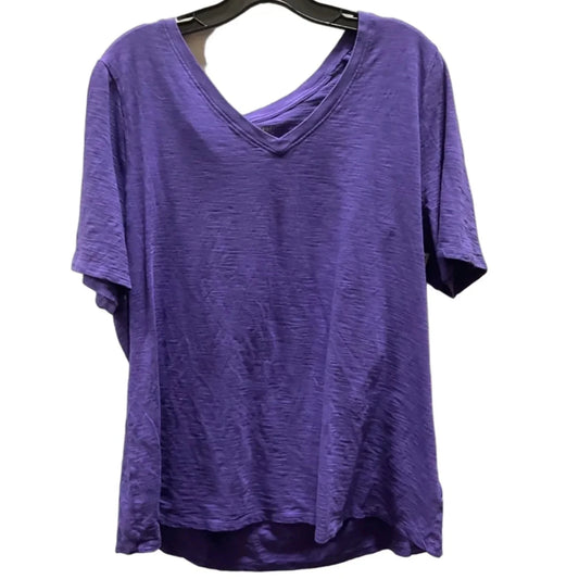 Top Short Sleeve By Lane Bryant In Purple, Size: Xl