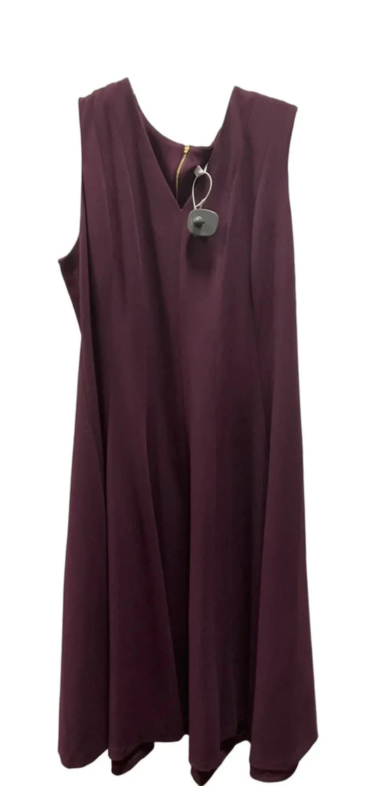 Dress Party Midi By Calvin Klein In Purple, Size: 18