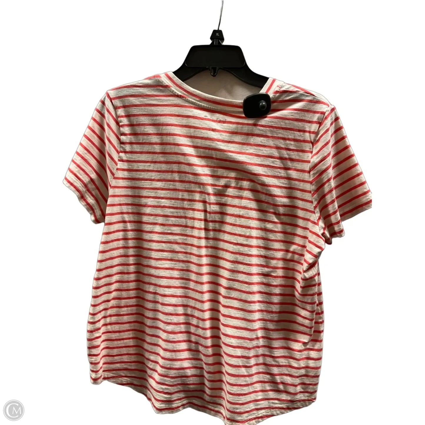Top Short Sleeve By Loft In Striped Pattern, Size: Xl