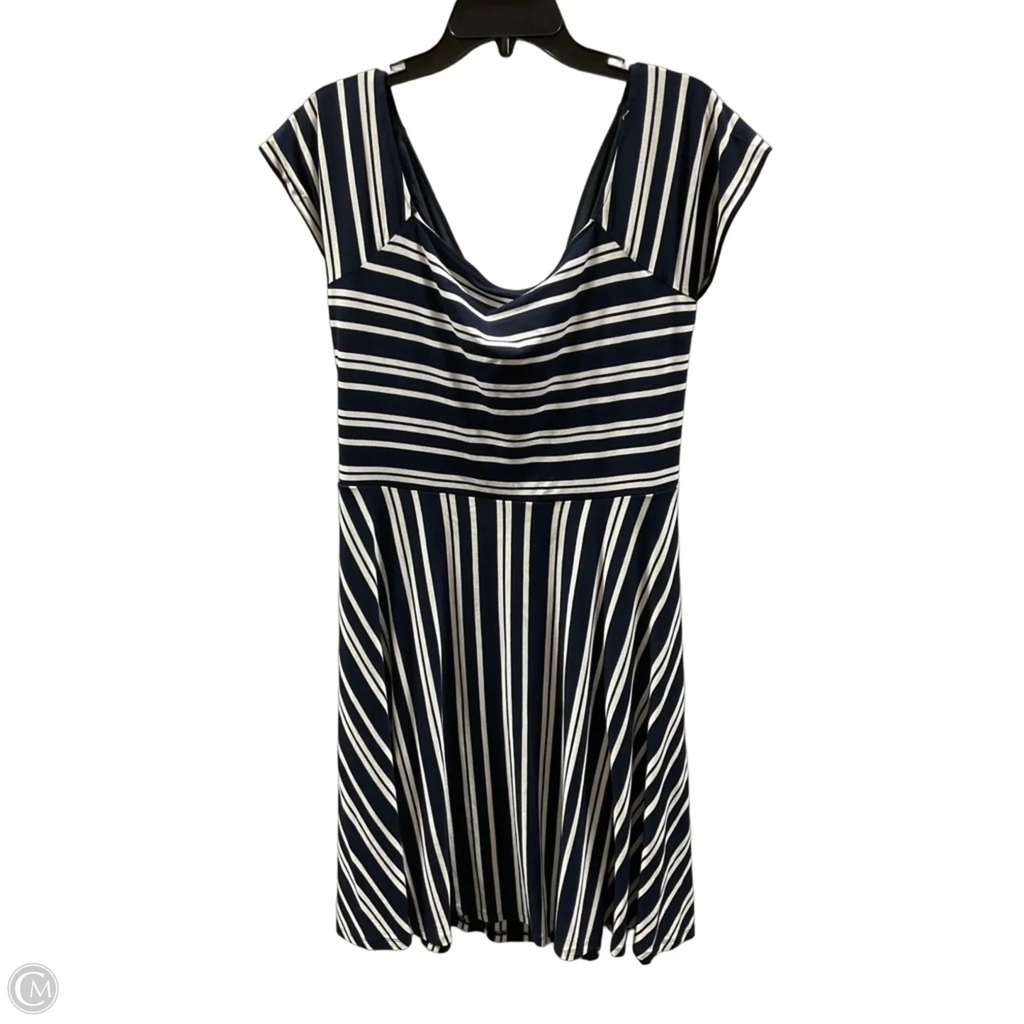 Dress Casual Midi By Loft In Striped Pattern, Size: Xl