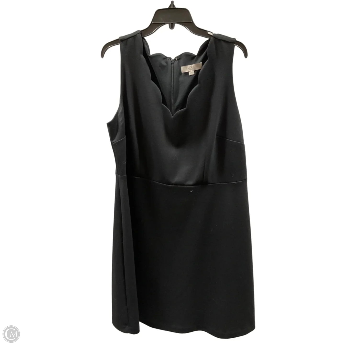 Dress Casual Midi By Loft In Black, Size: 16