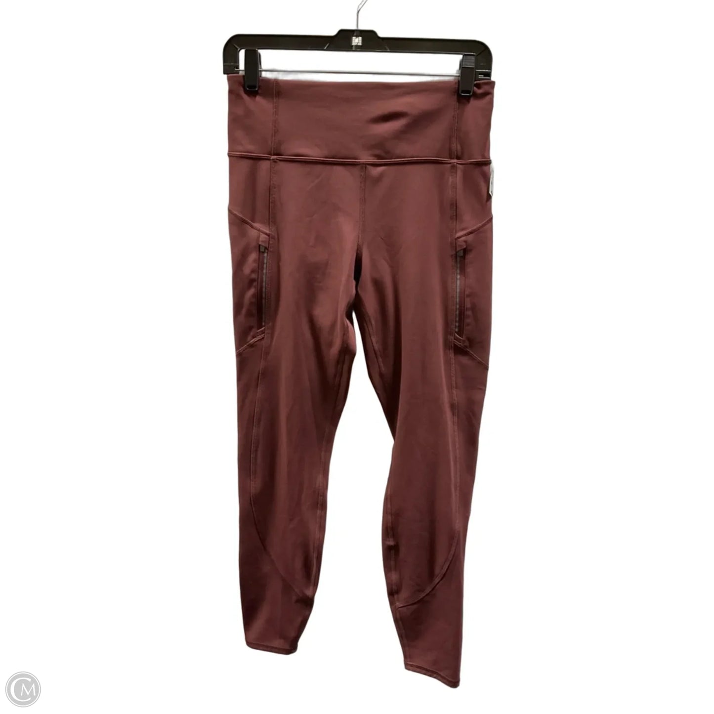 Athletic Leggings By Athleta In Maroon, Size: M