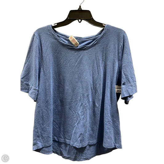 Top Short Sleeve By Talbots In Blue, Size: Xl