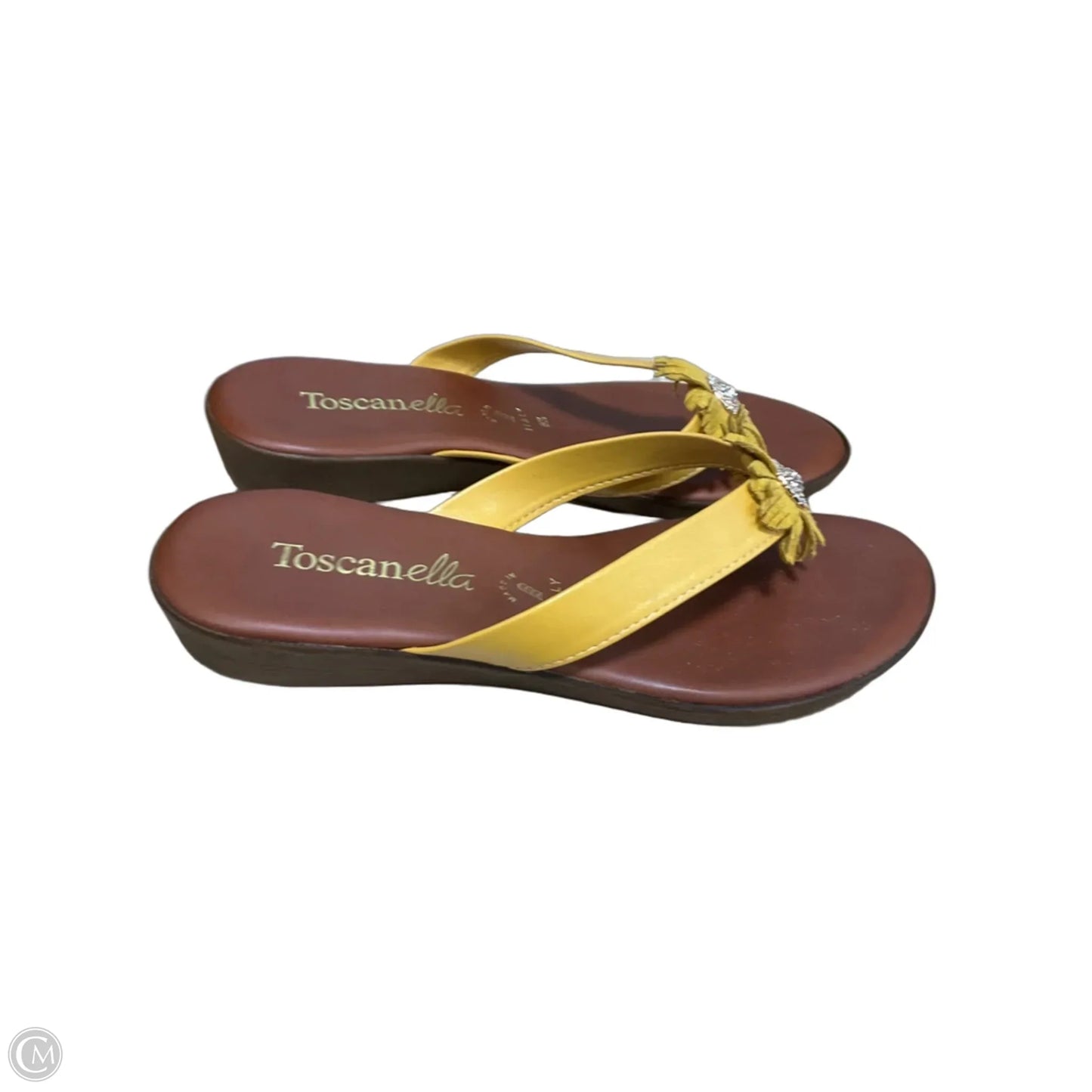 Sandals Flats By Toscanella In Yellow, Size: 8.5