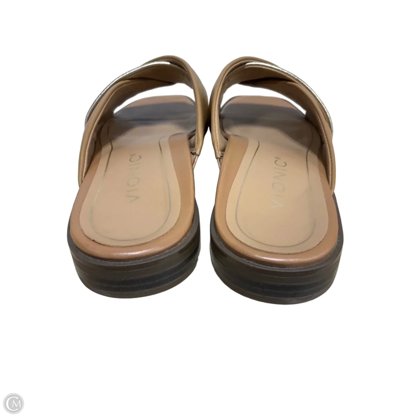 Sandals Flats By Vionic In Gold & Tan, Size: 7