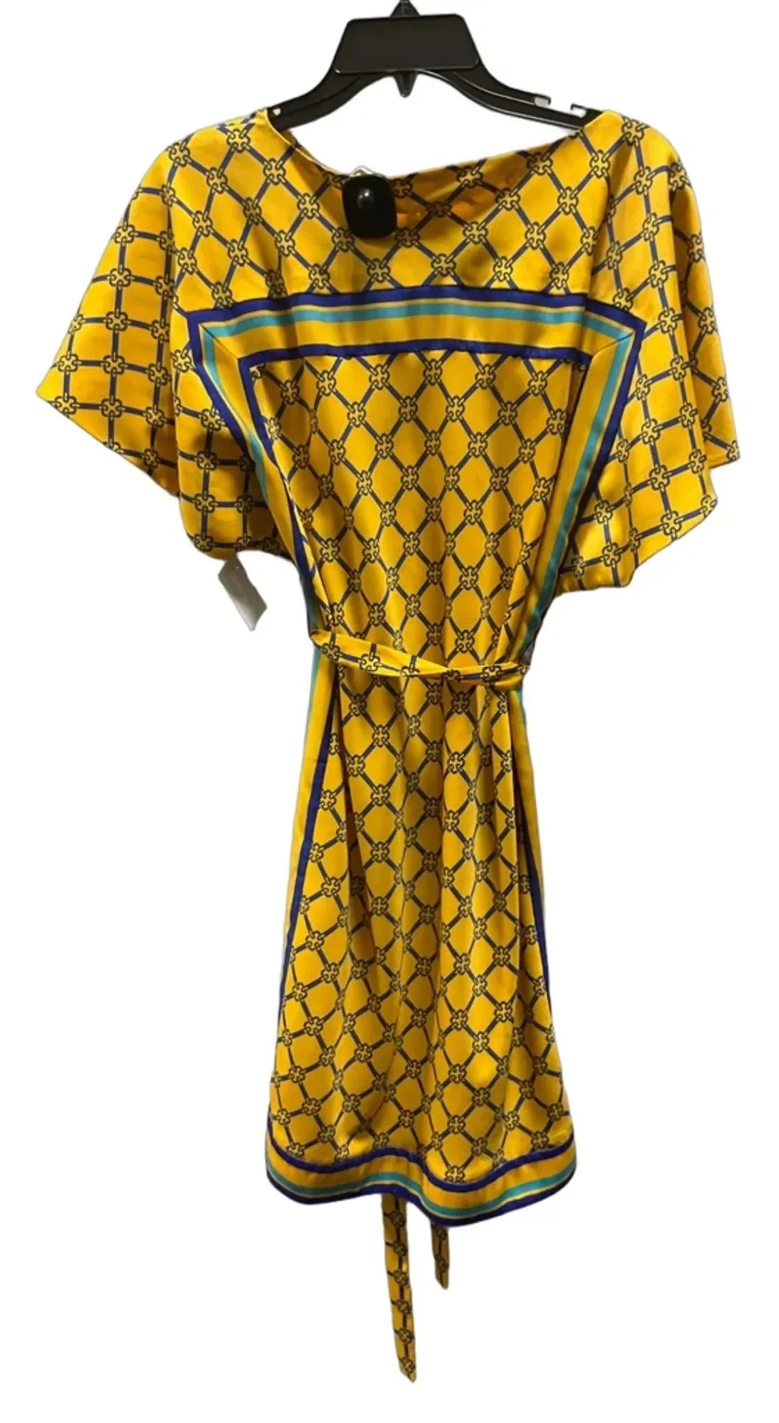 Dress Casual Midi By New York And Co In Yellow, Size: M