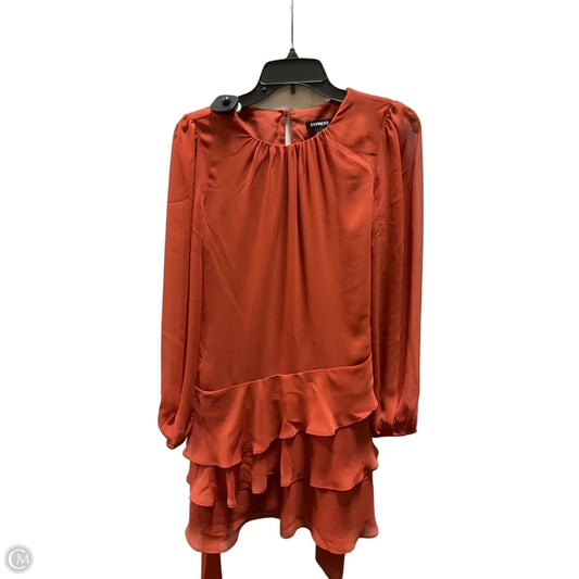 Dress Casual Midi By Express In Orange, Size: S