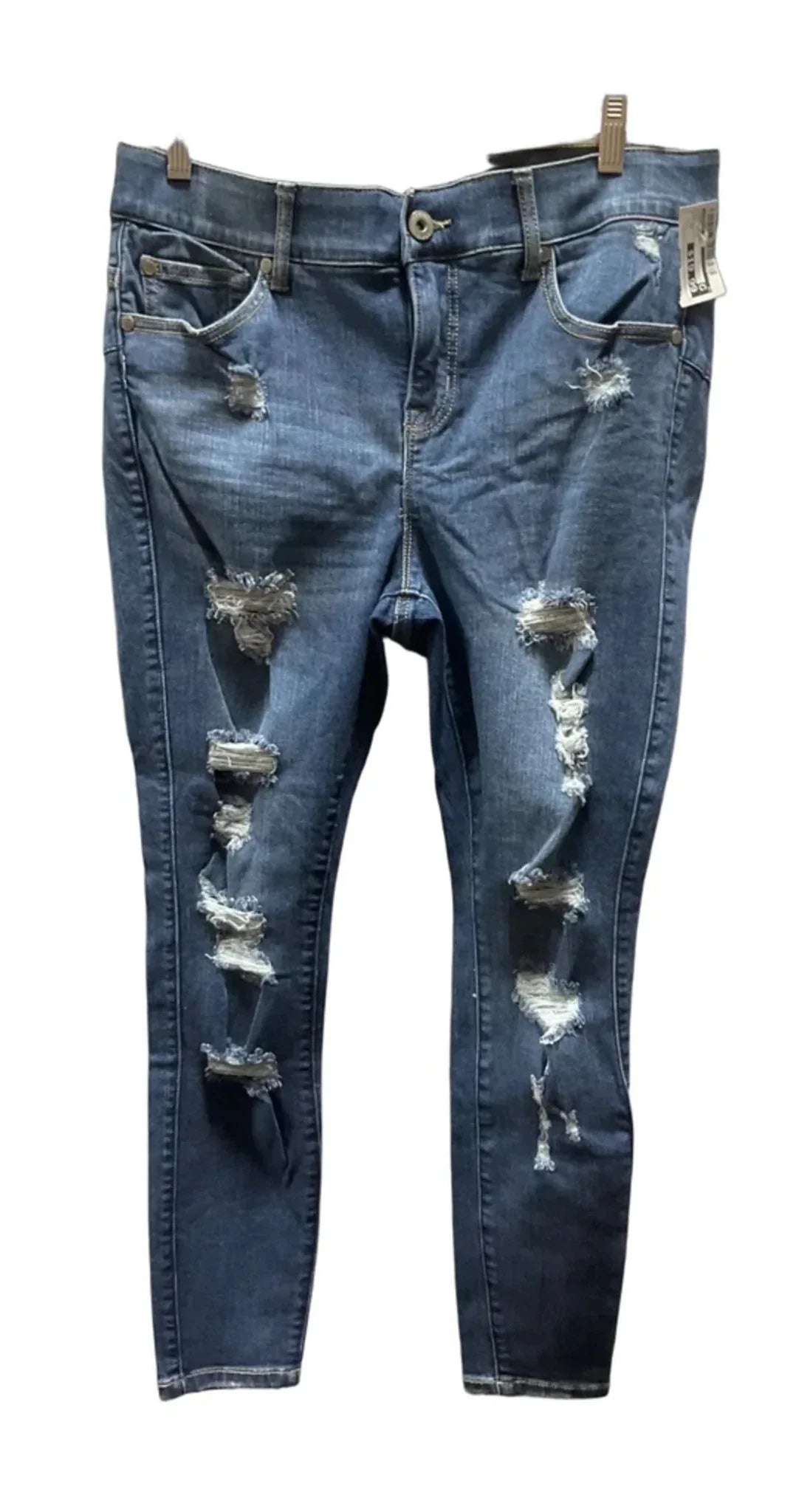 Jeans Skinny By Torrid In Blue Denim, Size: 12