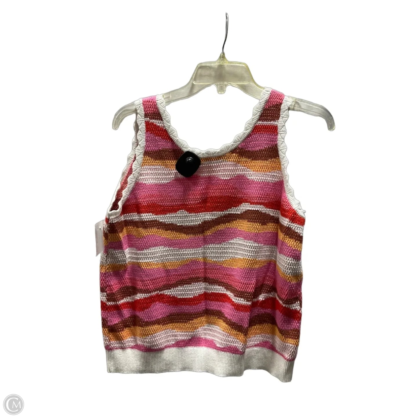 Top Sleeveless By Loft In Striped Pattern, Size: M