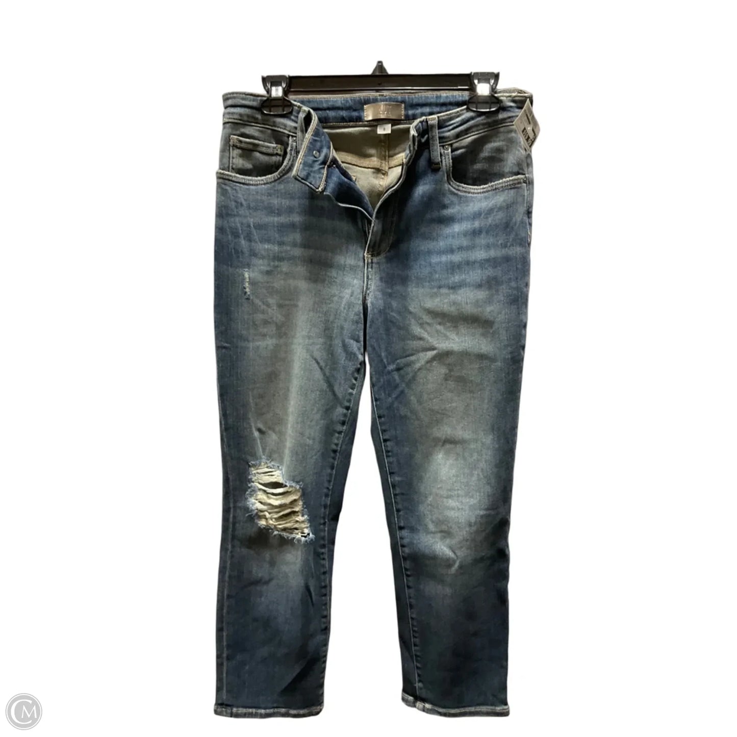 Jeans Straight By Kut In Blue Denim, Size: 8