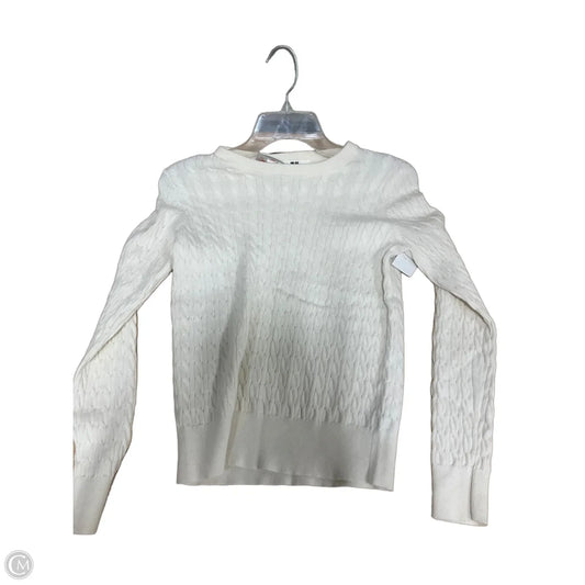 Top Long Sleeve By Uniqlo In White, Size: M