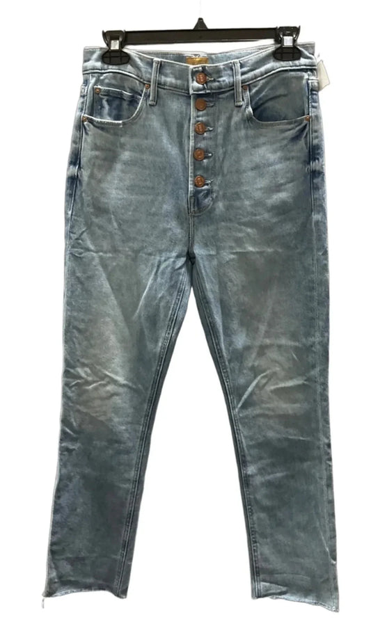 Jeans Straight By Mother In Blue Denim, Size: 6