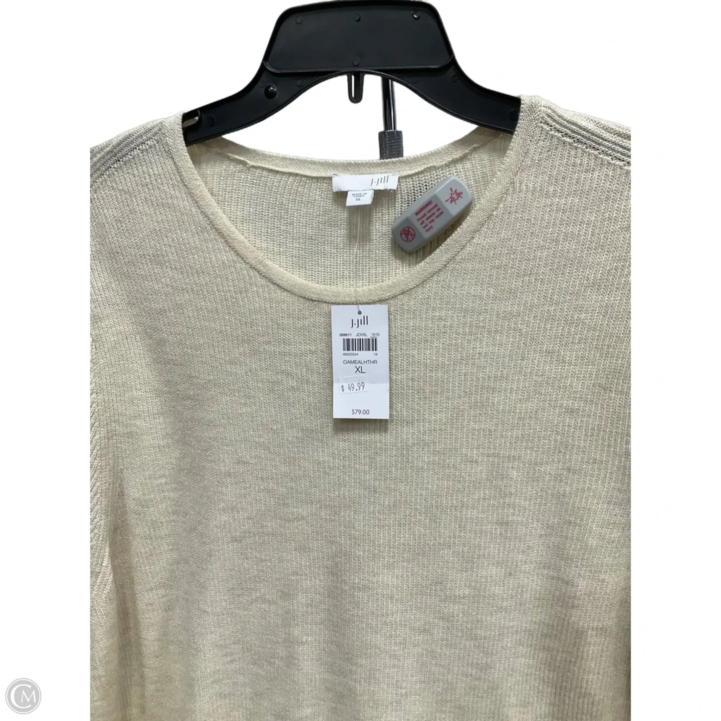 Top Long Sleeve By J. Jill In Cream, Size: Xl