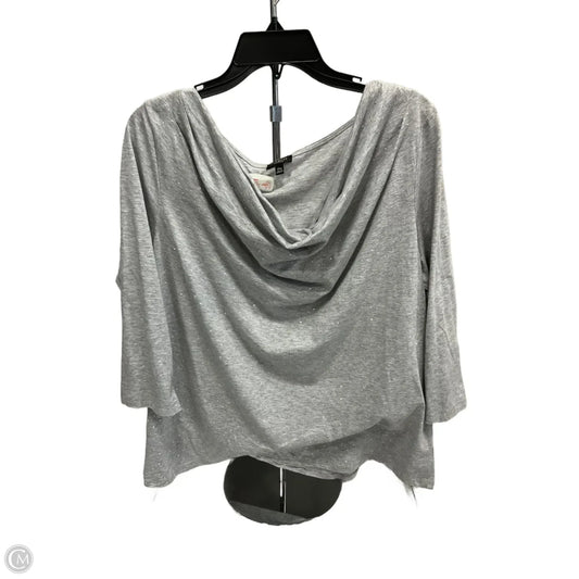 Top Long Sleeve By Talbots In Grey, Size: 2x