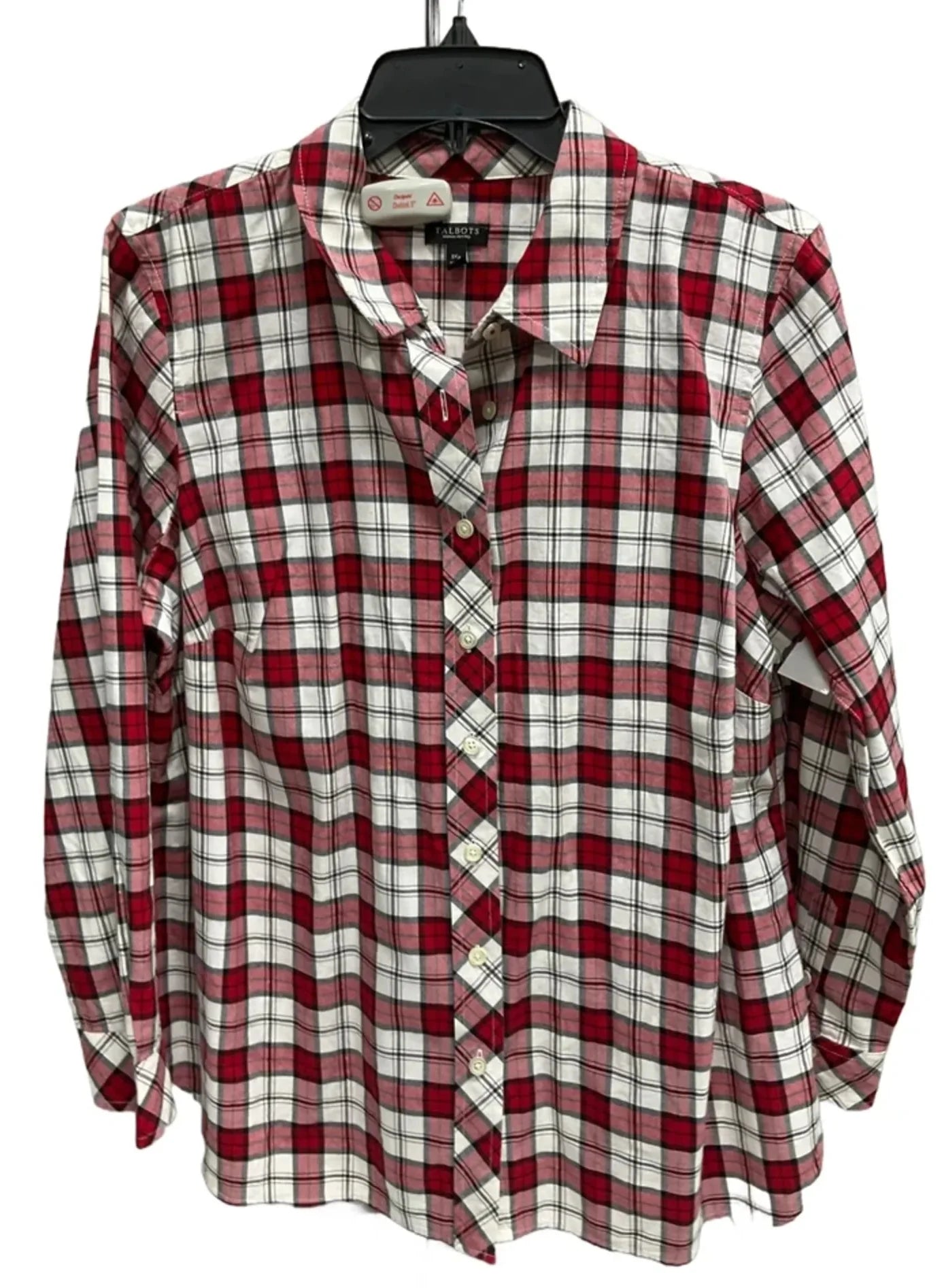 Blouse Long Sleeve By Talbots In Red, Size: 1x