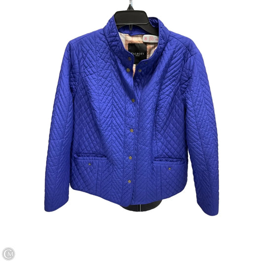 Jacket Puffer & Quilted By Talbots In Blue, Size: 1x