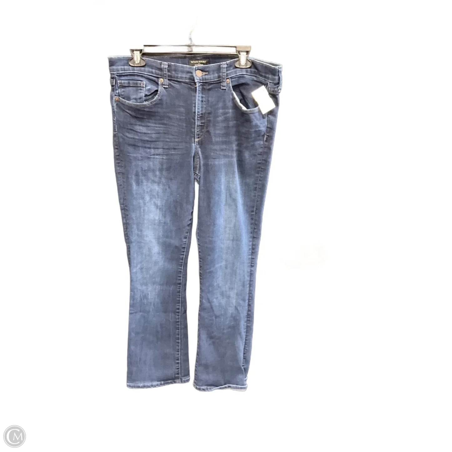 Jeans Boot Cut By Banana Republic In Blue Denim, Size: 14