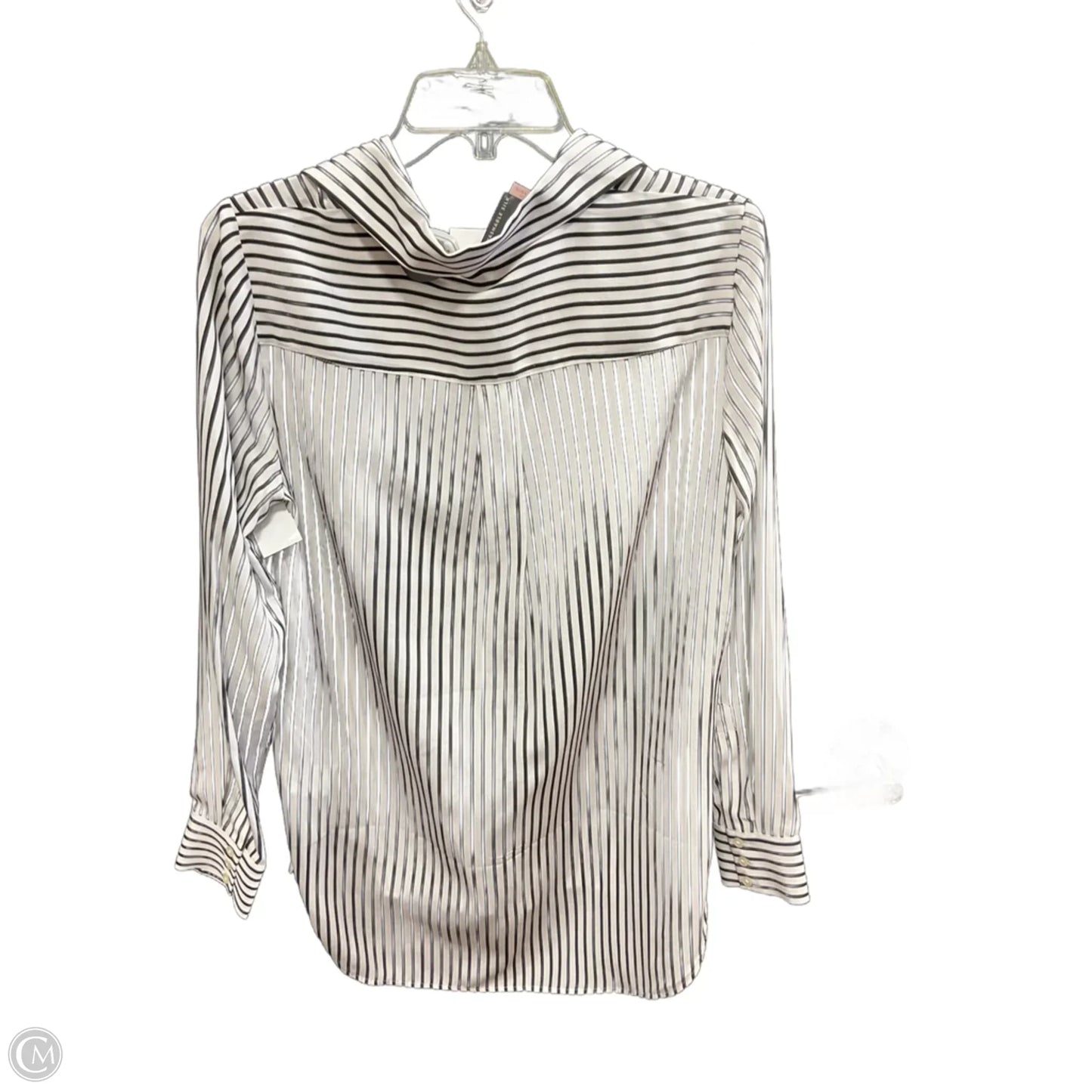 Blouse Long Sleeve By Banana Republic In Striped Pattern, Size: S