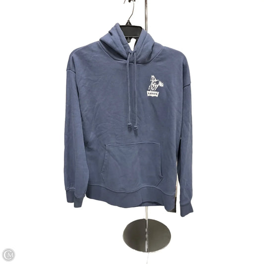 Sweatshirt Hoodie By Levis In Blue, Size: M