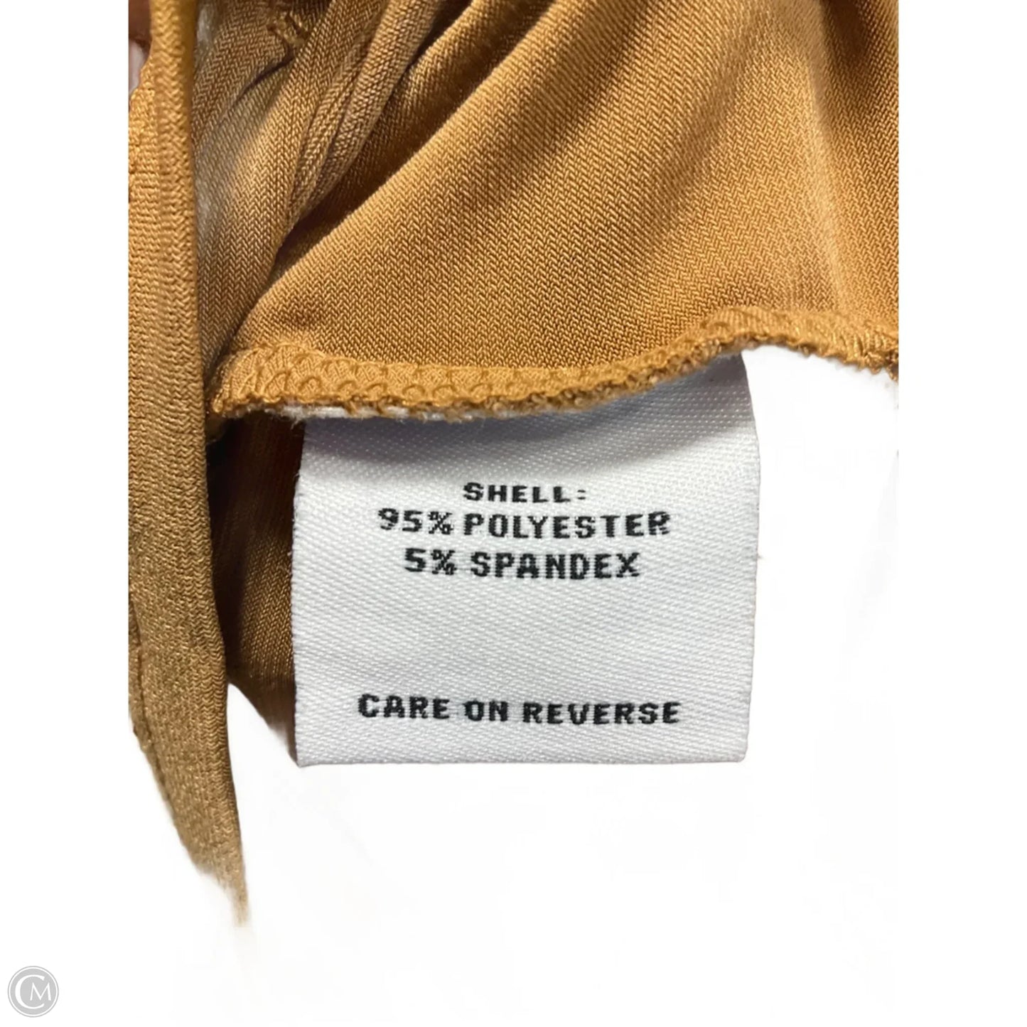 Top Long Sleeve By Calvin Klein In Brown, Size: S