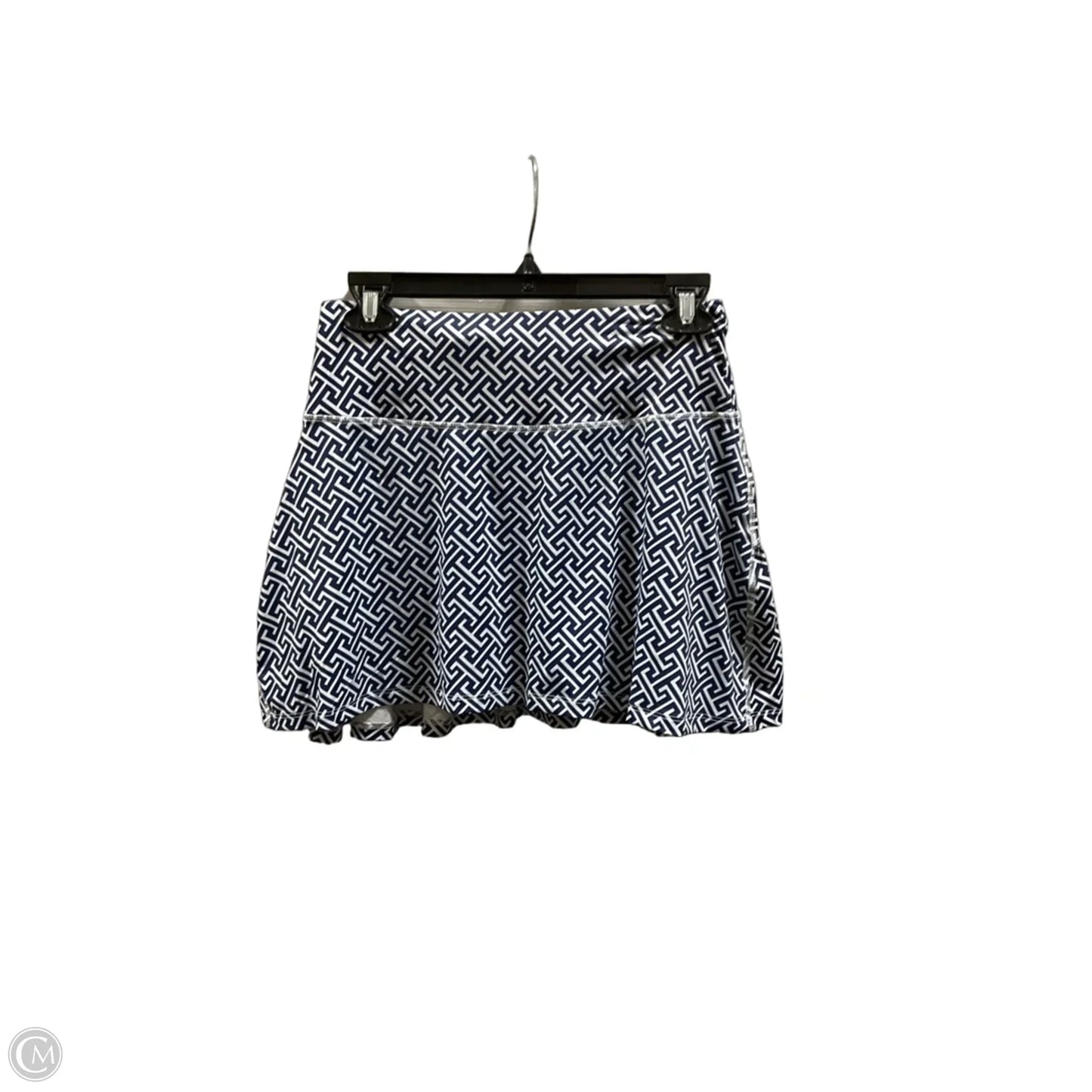 Athletic Skort By Gottex In Blue & Cream, Size: S