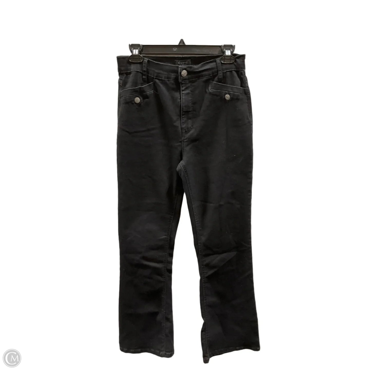 Jeans Flared By Curve Appeal In Black, Size: 10