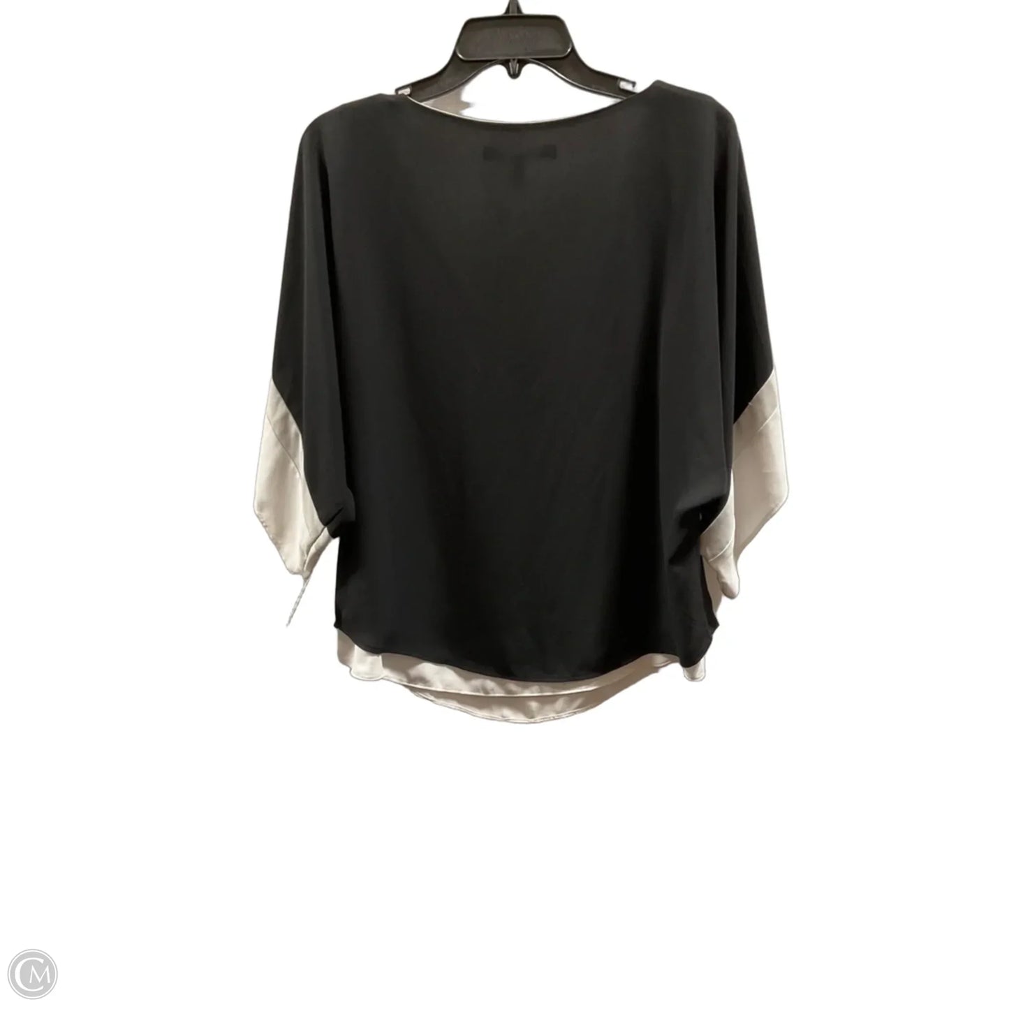 Top Short Sleeve By White House Black Market In Black & Cream, Size: S