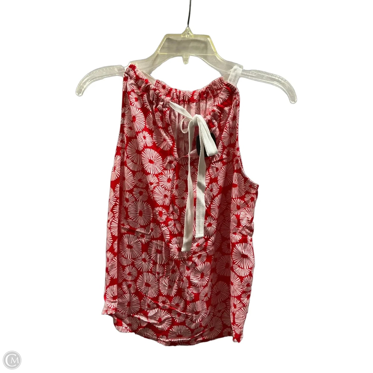 Top Sleeveless By Loft In Red & White, Size: Xs