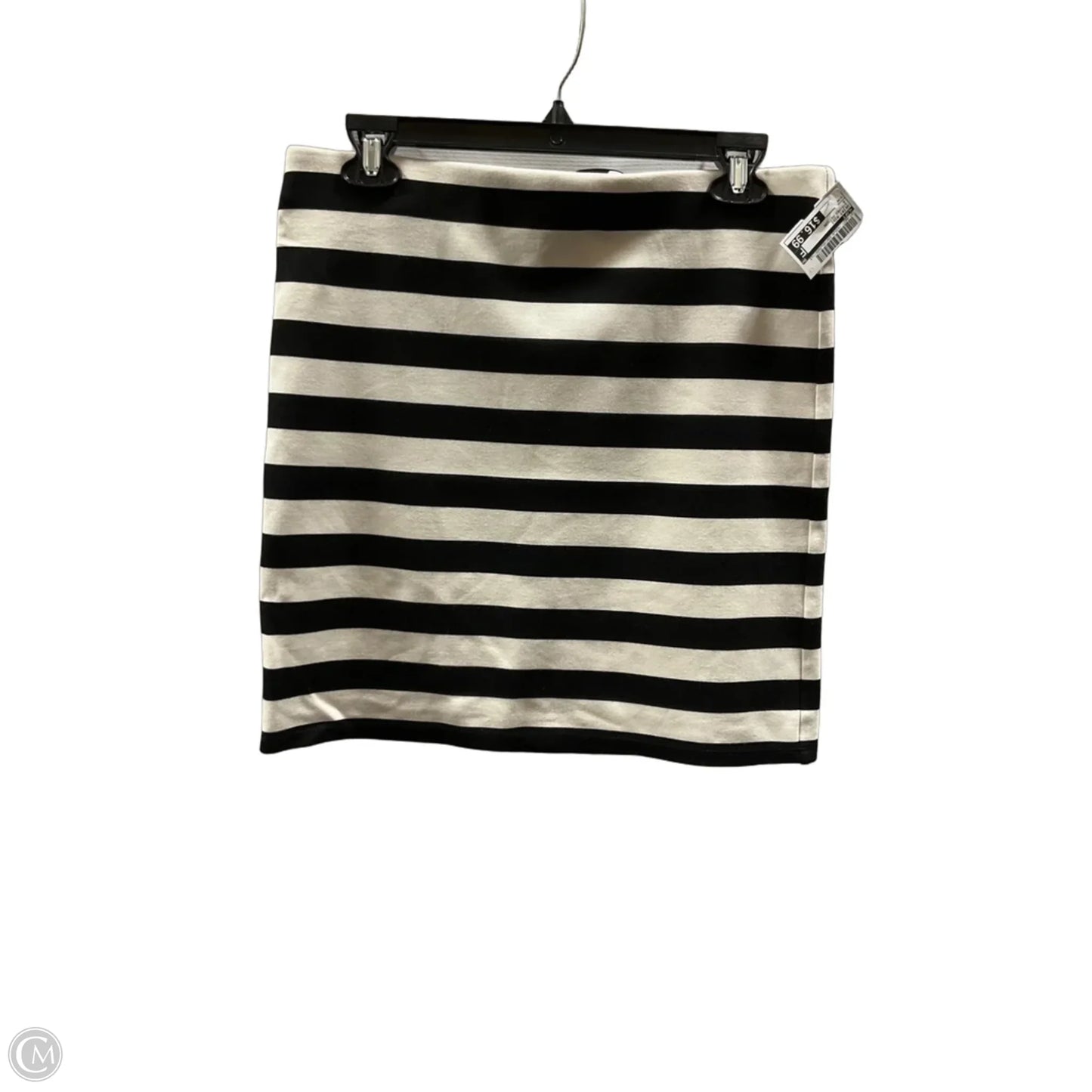 Skirt Midi By Loft In Striped Pattern, Size: M