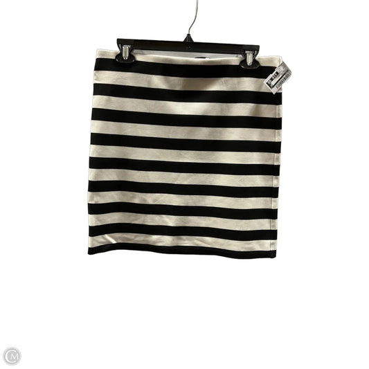 Skirt Midi By Loft In Striped Pattern, Size: M